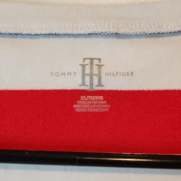 Tommy Hilfiger Short Sleeve Shirt Independence Day Red/White/Blue Women's Sz XL - Picture 5 of 9